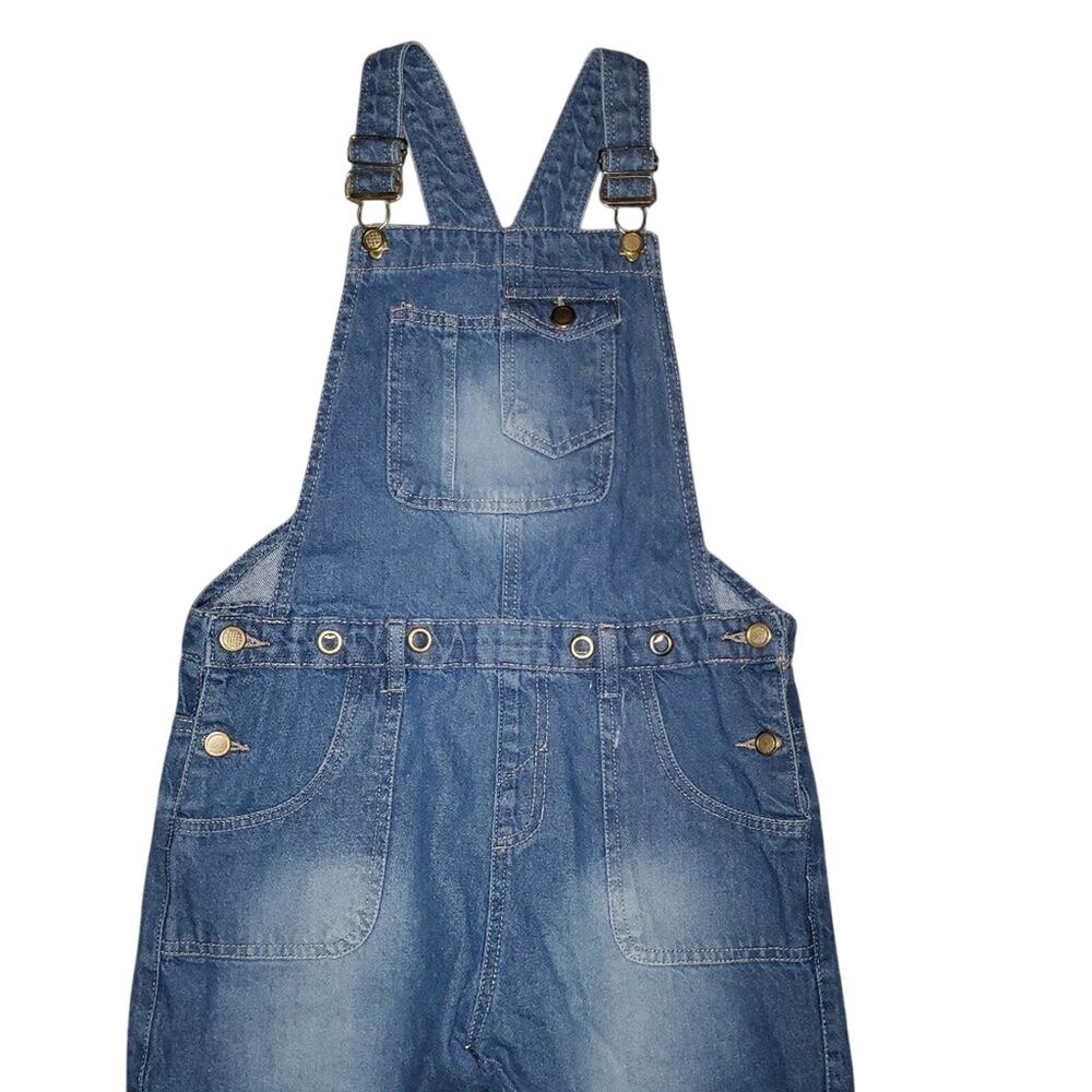 Girls Denim Short Overalls || sz 14/16